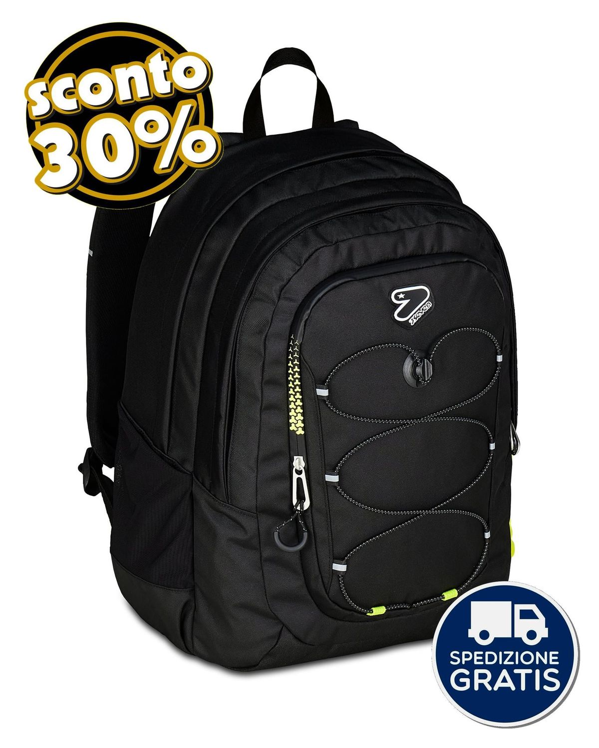 Zaino Seven Tech 30L nero Zaino Seven Tech 30L nero