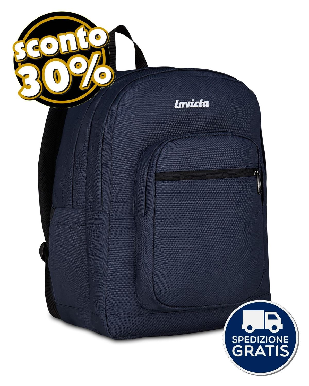 Zaino Invicta Jelek Plain Blu 38L Zaino Invicta Jelek Plain Blu 38L