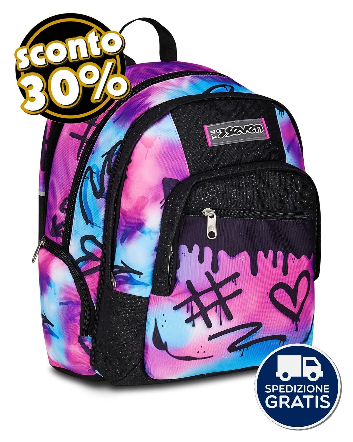 Zaino Seven® Dual  Detach - Spring Paint Girl 32L