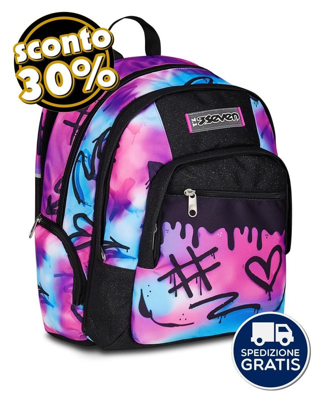Zaino Seven® Dual Detach - Spring Paint Girl 32L Zaino Seven® Dual Detach - Spring Paint Girl 32L