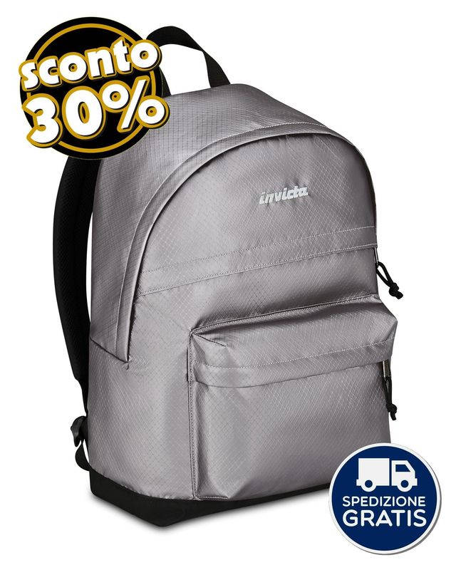Zaino Invicta American Metallic Silver 23L Zaino Invicta American Metallic Silver 23L