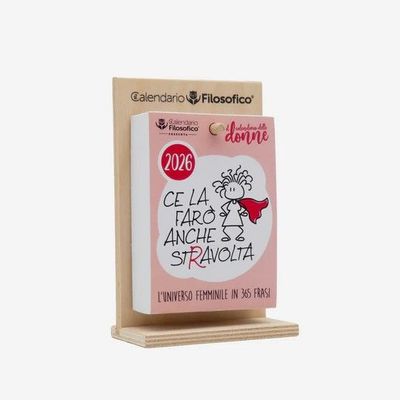 Calendario “delle Donne” 2026 cm.10x14 con supporto legno Calendario “delle Donne” 2026 cm.10x14 con supporto legno