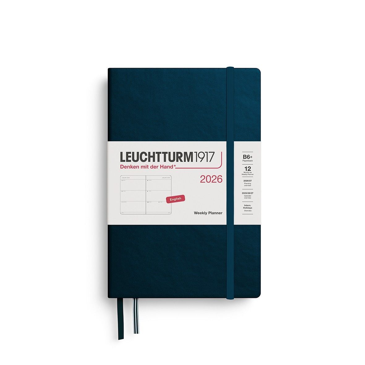 Leuchtturm - Agenda Settimanale 2026 Orizzontale cm.13x19 Leuchtturm - Agenda Settimanale 2026 Orizzontale cm.13x19 "deep sea"
