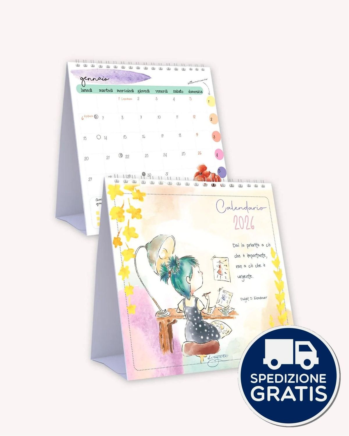 Calendario Tavolo Piramide 2026 Disegnata Calendario Tavolo Piramide 2026 Disegnata