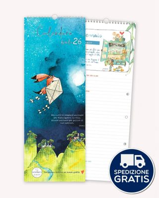 Calendario Parete Spirale 2026 Disegnata Calendario Parete Spirale 2026 Disegnata