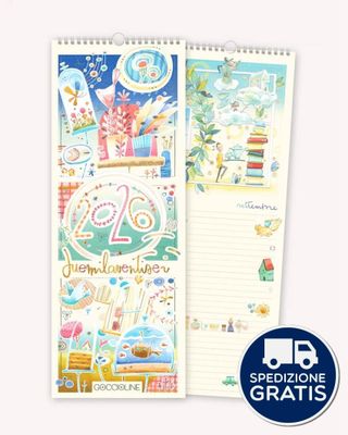 Calendario Parete Spirale 2026 Goccioline Calendario Parete Spirale 2026 Goccioline