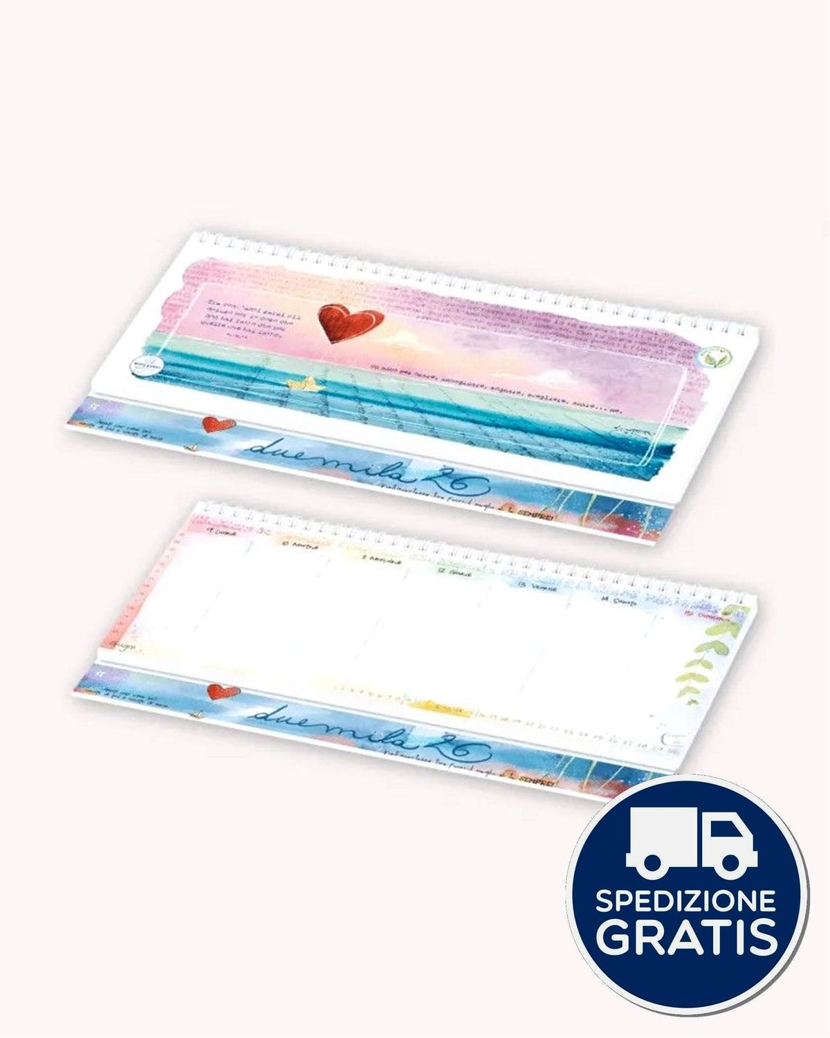 Weekly da tavolo 2026 Disegnata