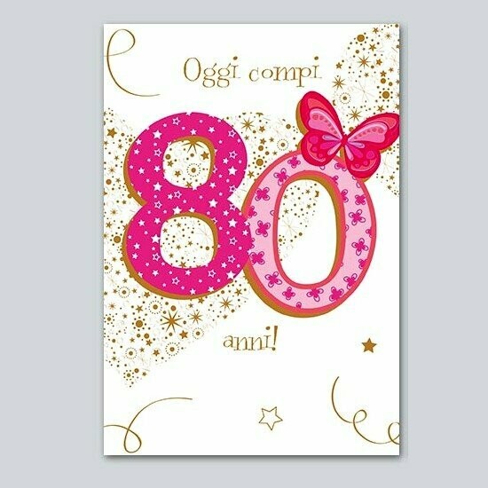 Biglietto Auguri Talking “80 Anni” donna