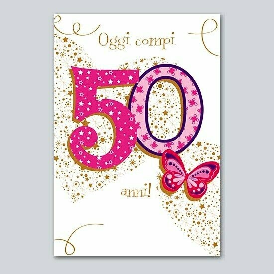 Biglietto Auguri Talking “50 Anni” donna