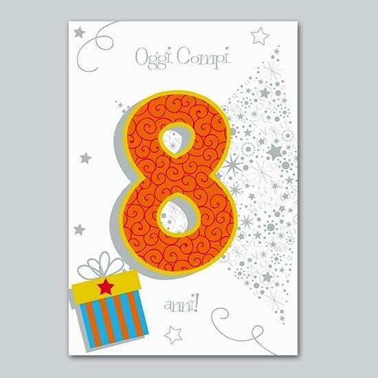 Biglietto Auguri Talking “Oggi Compi 8 Anni”