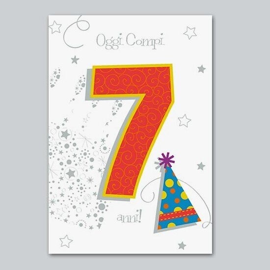 Biglietto Auguri Talking “Oggi Compi 7 Anni”