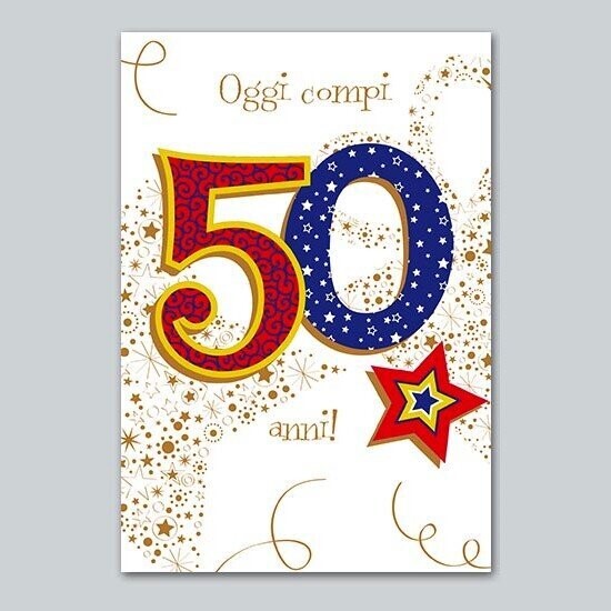 Biglietto Auguri Talking “50 Anni” unisex Biglietto Auguri Talking “50 Anni” unisex