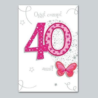 Biglietto Auguri Talking “40 Anni” donna Biglietto Auguri Talking “40 Anni” donna