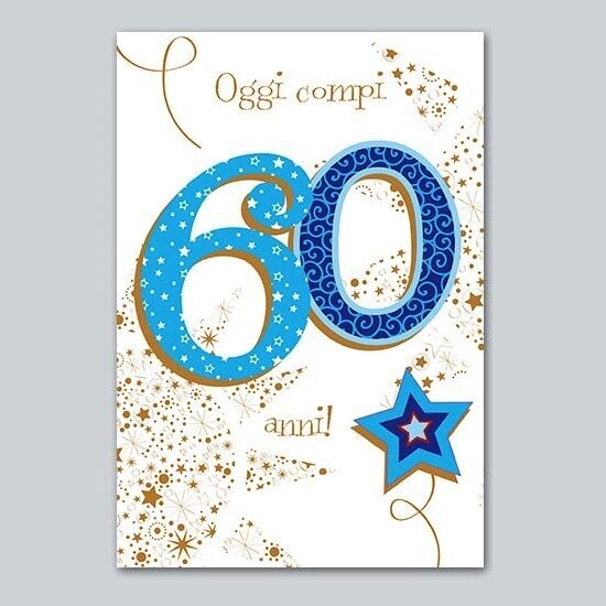 Biglietto Auguri Talking “60 Anni” uomo
