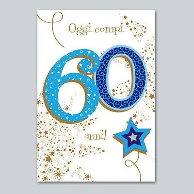 Biglietto Auguri Talking “60 Anni” uomo