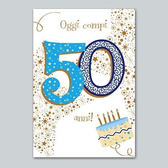 Biglietto Auguri Talking “50 Anni” uomo