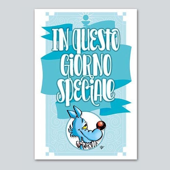 Biglietto Comunione Bimbo “Lupo Alberto”