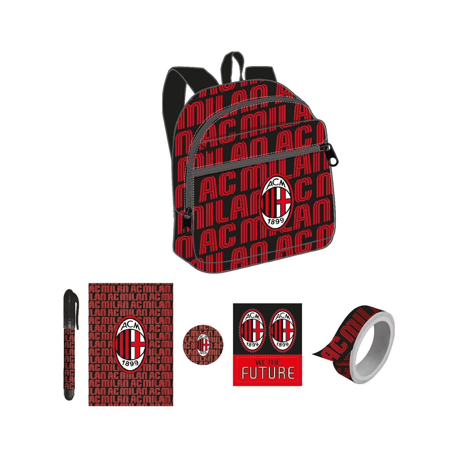 Mini Zainetto portachiavi con accessori Milan