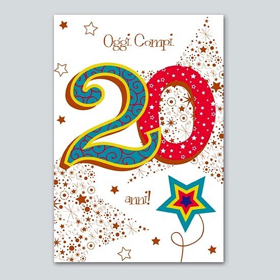 Biglietto Auguri Talking “Oggi Compi 20 Anni”