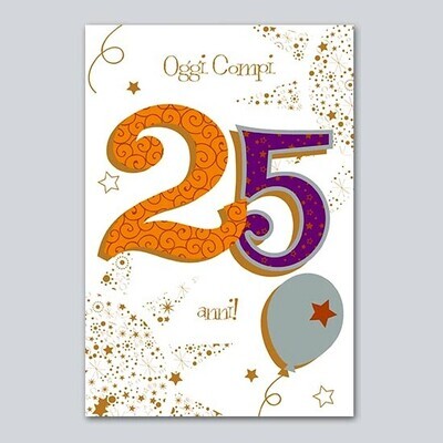 Biglietto Auguri Talking “Oggi Compi 25 Anni” Biglietto Auguri Talking “Oggi Compi 25 Anni”