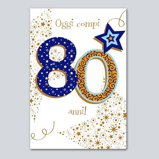 Biglietto Auguri Talking “80 Anni” uomo