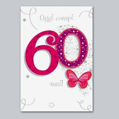 Biglietto Auguri Talking “60 Anni” donna Biglietto Auguri Talking “60 Anni” donna