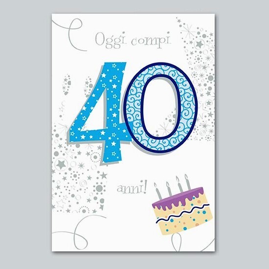 Biglietto Auguri Talking “40 Anni” uomo