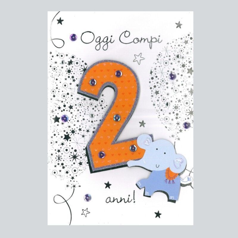 Biglietto Auguri Talking “Oggi Compi 2 Anni”