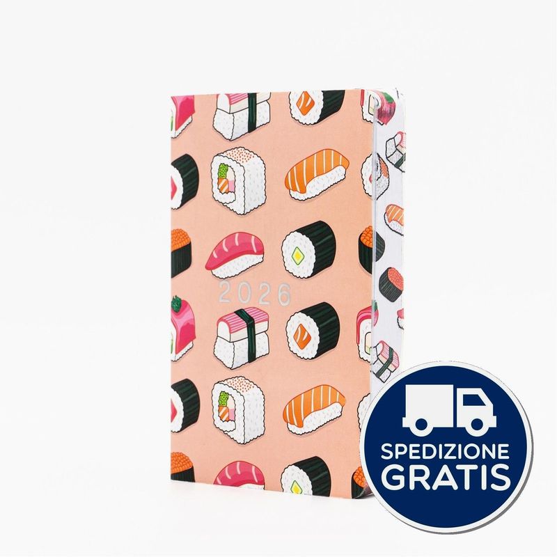 Agenda “Morbidosa Qube Sushi“ Giornaliera 2026 cm.10x15