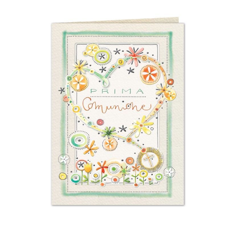 Biglietto Goccioline "Prima Comunione"