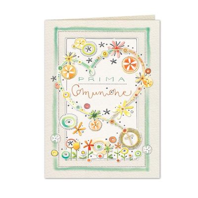 Biglietto Goccioline "Prima Comunione"