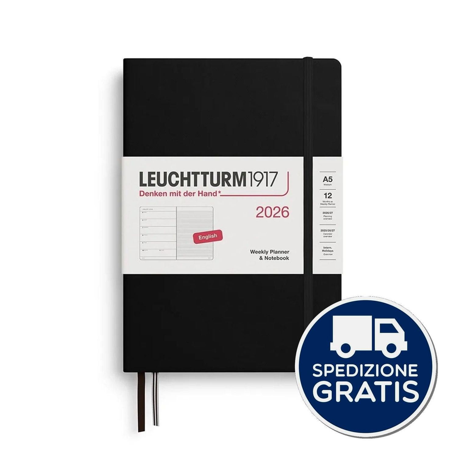 Leuchtturm - Agenda Settimanale Notebook 2026 cm.15x21