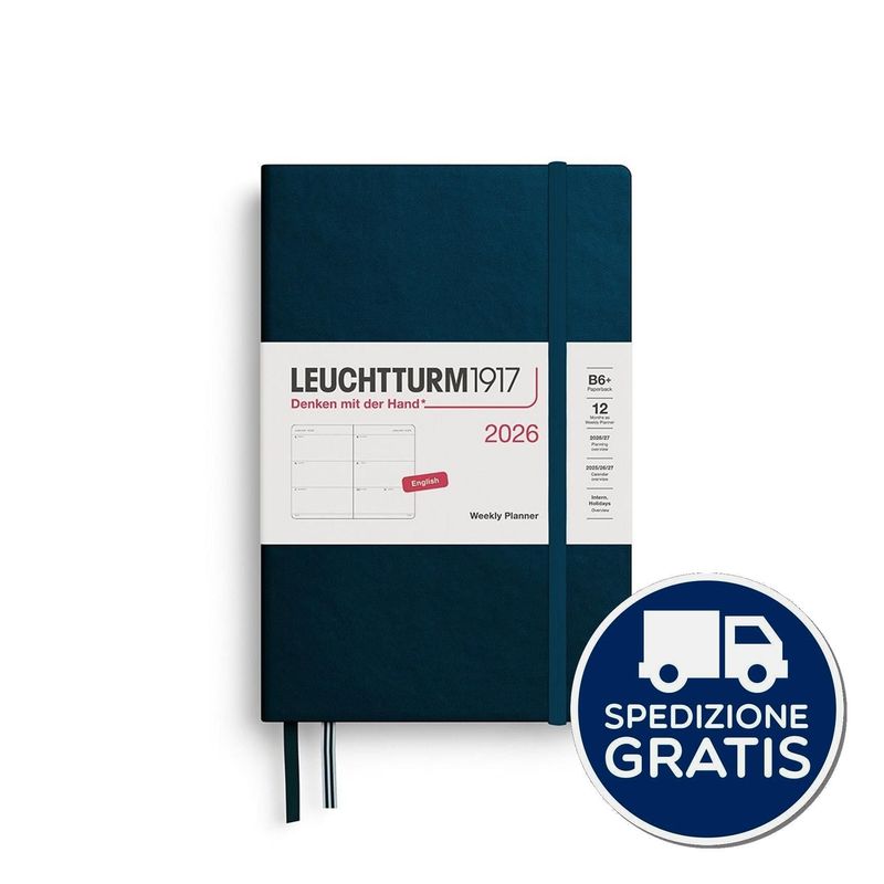 Leuchtturm - Agenda Settimanale 2026 Orizzontale cm.13x19 "deep sea"