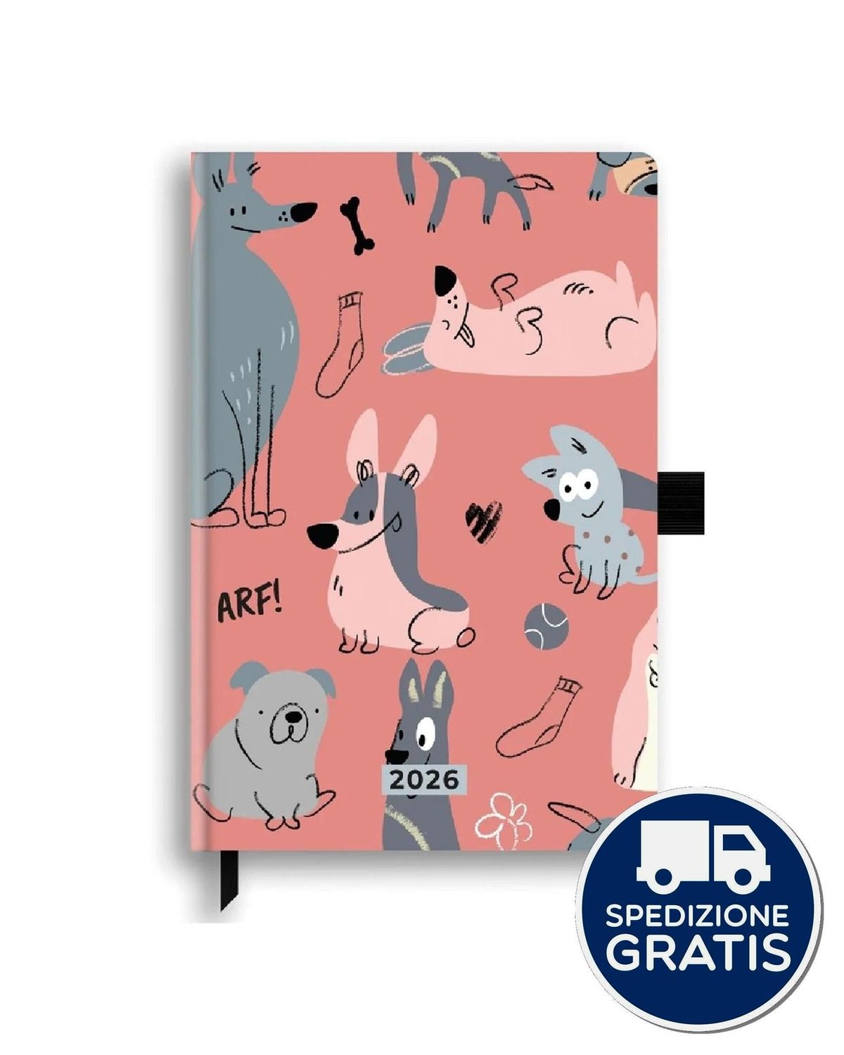 Cartomania - Agenda Giornaliera 2026 Animal Sketch cm.12x18