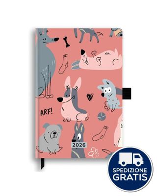Cartomania - Agenda Giornaliera 2026 Animal Sketch cm.12x18