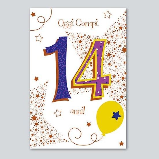 Biglietto Auguri Talking “Oggi Compi 14 Anni”