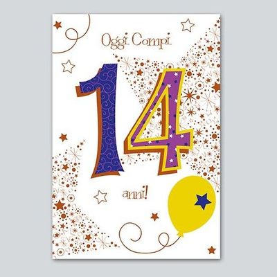 Biglietto Auguri Talking “Oggi Compi 14 Anni”