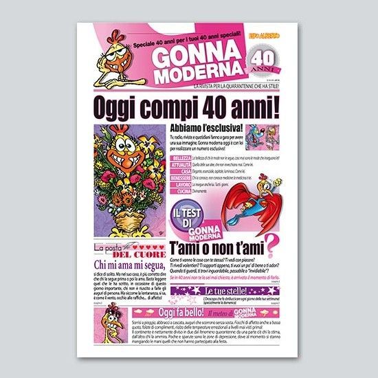 Biglietto Giornale 40 anni “Gonna Moderna” Lupo Alberto