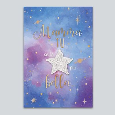 Biglietto Auguri "Mamma sei la più bella"