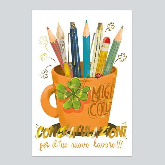 Biglietto Cambio Lavoro "Portapenne"