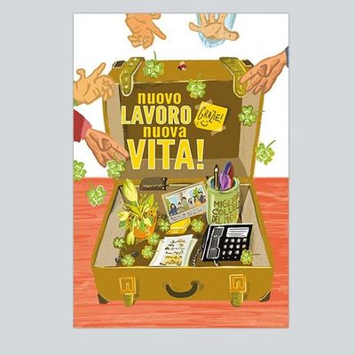 Biglietto Cambio Lavoro Biglietto Cambio Lavoro "Valigetta"