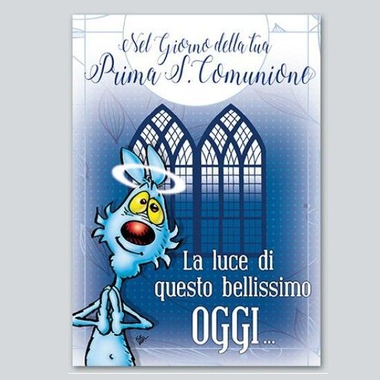 Biglietto Comunione Bimbo “Lupo Alberto”