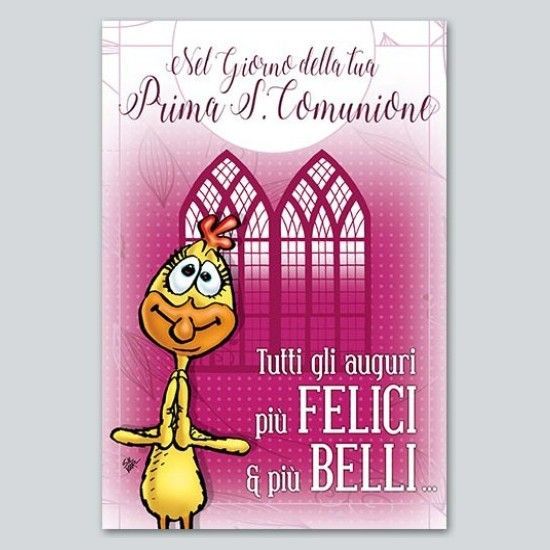 Biglietto Comunione Bimba “Lupo Alberto”