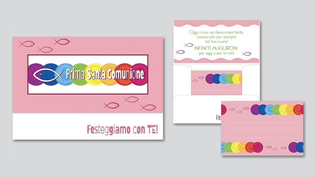 Biglietto Comunione Portasoldi  Bimba con velcro