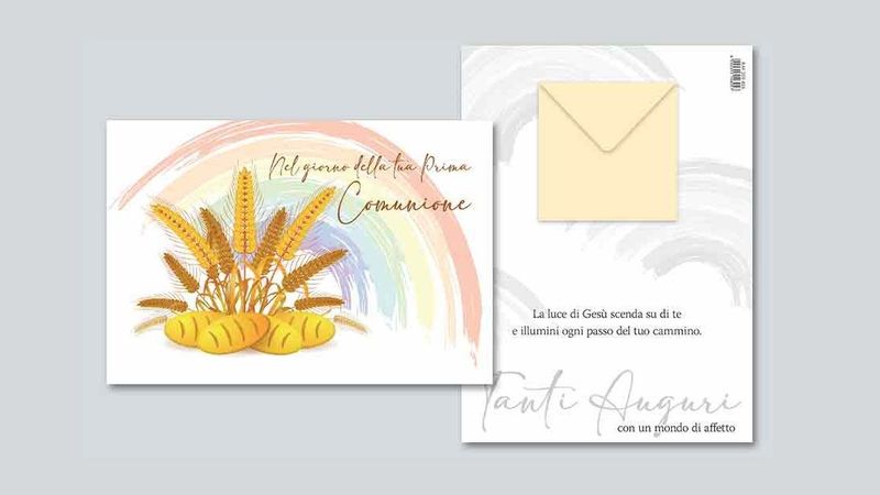 Biglietto Comunione Portasoldi  Bimba “Classic” metal e glitter