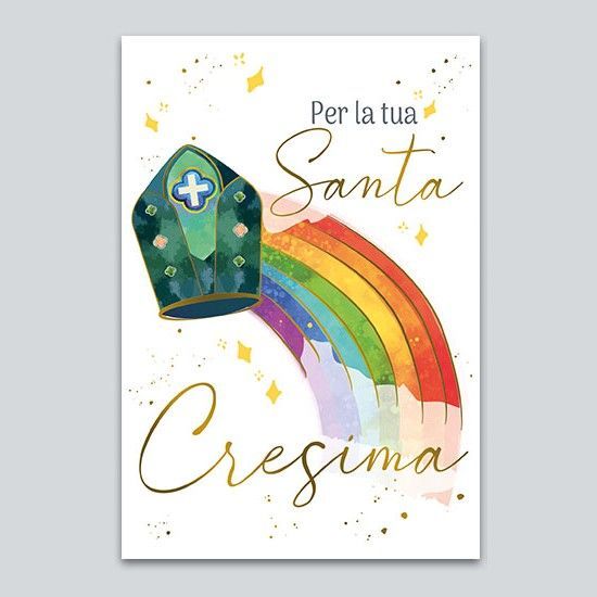 Biglietto Cresima metal unisex