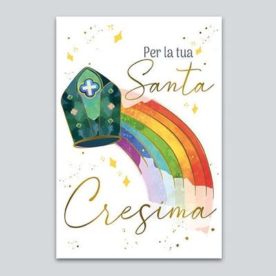 Biglietto Cresima metal unisex