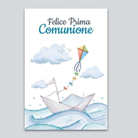 Biglietto Comunione Bimbo Classic Glitter