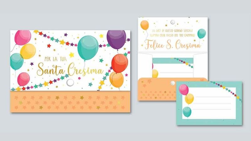 Biglietto Cresima Portasoldi  Unisex con bottone