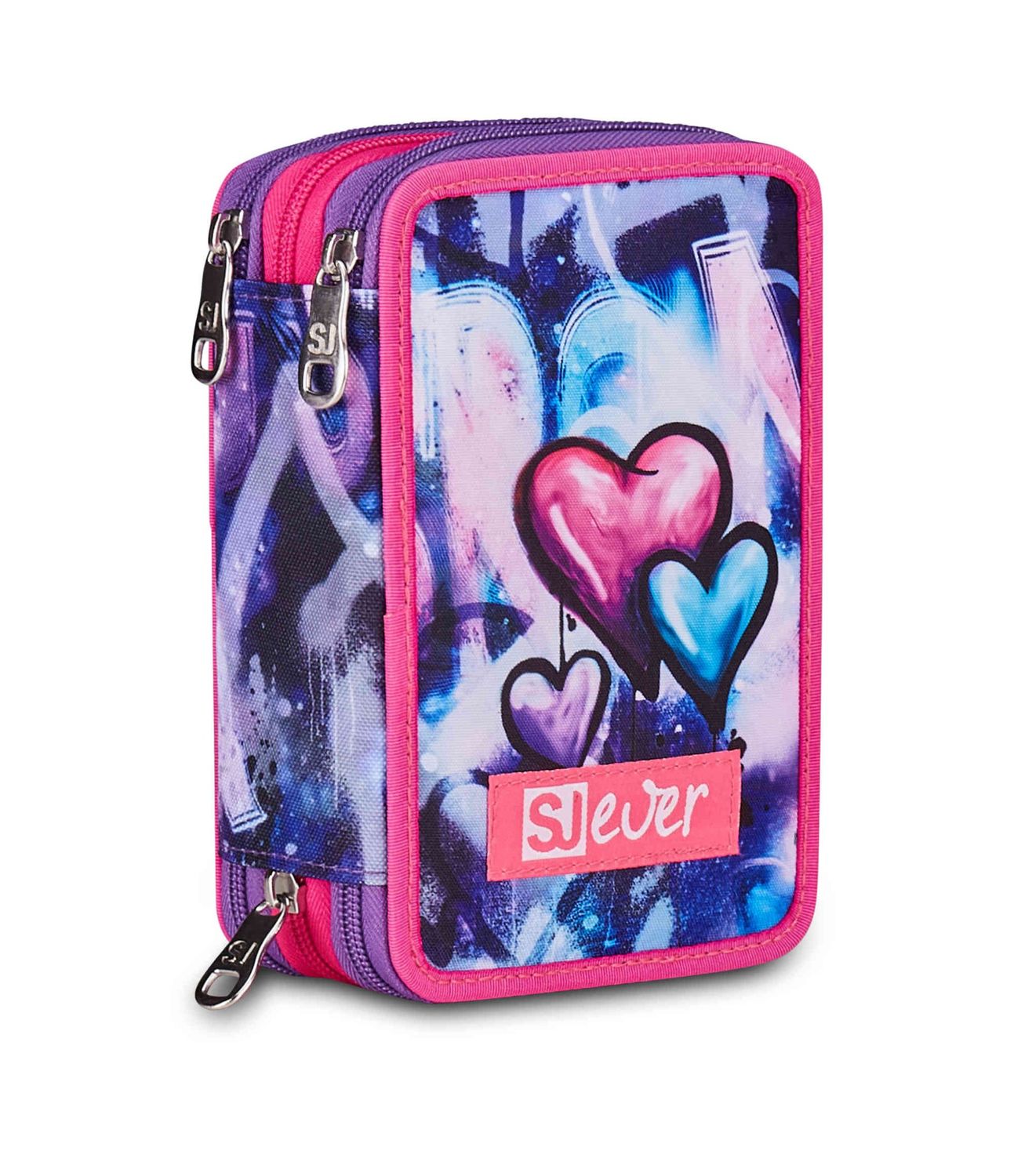 Astuccio 3 zip SJ Ever Multiviolet girl